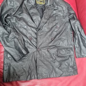 VINTAGE  Raffaelo Leather Jacket 1970s Men's Size 46